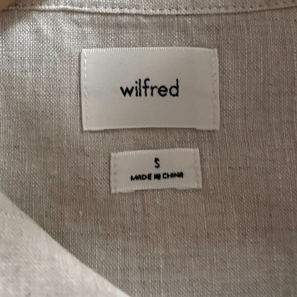 Wilfred linen shirt, natural light tan, size small. - Picture 4 of 6